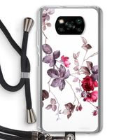 Mooie bloemen: Xiaomi Poco X3 Pro Transparant Hoesje met koord