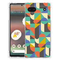 Google Pixel 6A Doorzichtige Silicone Hoesje Funky Retro