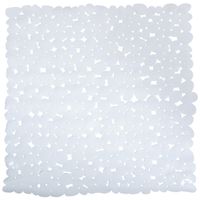 Douche/bad anti-slip mat badkamer - pvc - wit - 53 x 53 cm - vierkant - thumbnail