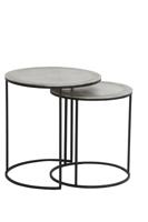 Light & Living Bijzettafel 'Talca' Set van 2 stuks, ruw nikkel Light & Living Bijzettafel 'Talca' Set van 2 stuks, ruw nikkel