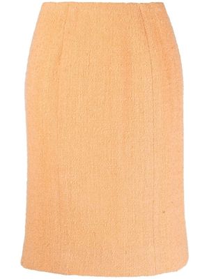 CHANEL Pre-Owned jupe crayon à taille haute (années 1980) - Orange