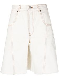 By Malene Birger short en jean à taille haute - Blanc