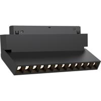 48V Magnetische Lineaire LED Bar - Brinton Magni - 12W 1020lm 24D - Warm Wit 3000K - Kantelbaar Zwart