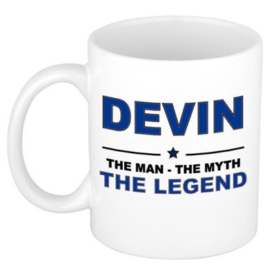 Devin cadeau mok - man myth legend - naam koffiemok - 300 ml - collega - vaderdag Devin cadeau mok - man myth legend - naam koffiemok - 300 ml - collega - vaderdag