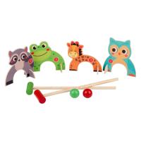 Houten Croquetspel Dieren, 8dlg. Houten Croquetspel Dieren, 8dlg.