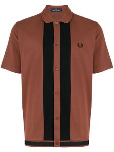 Fred Perry polo en coton à empiècements - Marron