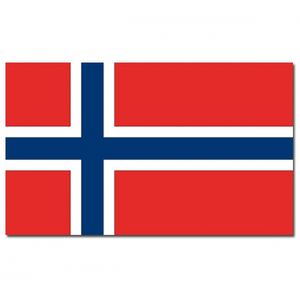 Gevelvlag/vlaggenmast vlag Noorwegen 90 x 150 cm   -