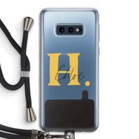 Amber Script: Samsung Galaxy S10e Transparant Hoesje met koord