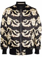 Philipp Plein veste bomber matelassée à imprimé gothique - Noir