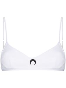 Marine Serre soutien-gorge à logo imprimé - Blanc