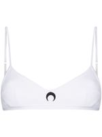 Marine Serre soutien-gorge à logo imprimé - Blanc