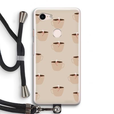 Morning coffee: Pixel 3 Transparant Hoesje met koord