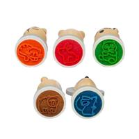 Bigjigs houten stempels, 5st.