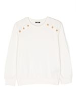 Balmain Kids logo-print cotton sweatshirt - Blanc