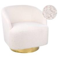 Beliani - LAVIK - Fauteuil - Wit - Polyester - thumbnail