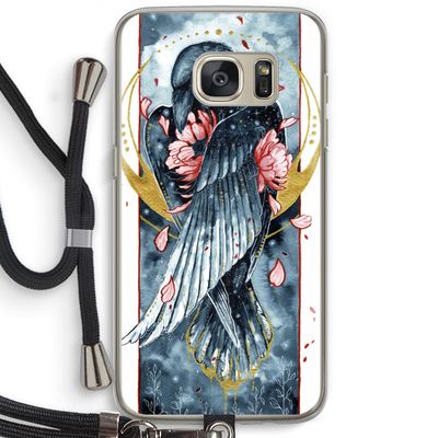Golden Raven: Samsung Galaxy S7 Transparant Hoesje met koord
