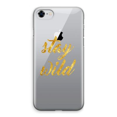 Stay wild: iPhone 8 Transparant Hoesje