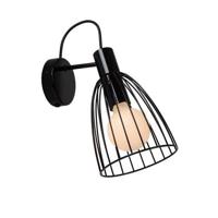 Lucide MACARONS Wandlamp 1xE27 - Zwart - thumbnail