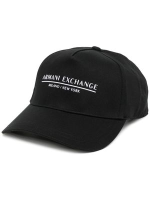 Armani Exchange casquette à logo imprimé - Noir