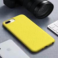 Voor iPhone 6 plus & 6s plus Starry Series schokbestendig stro materiaal + TPU beschermhoes (geel)