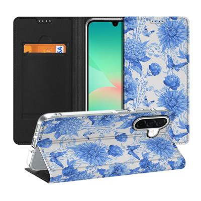Smart Cover voor Samsung Galaxy A26 Flowers Blue Smart Cover voor Samsung Galaxy A26 Flowers Blue