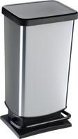 Rotho paso pedaalemmer 40l zilver metallic Rotho paso pedaalemmer 40l zilver metallic