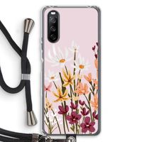Painted wildflowers: Sony Sony Xperia 10 III Transparant Hoesje met koord