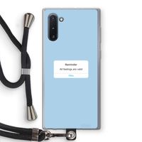 Reminder: Samsung Galaxy Note 10 Transparant Hoesje met koord