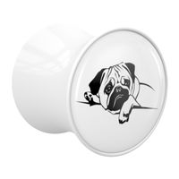 Double Flared Plug met Dog Design Acryl Tunnels & Plugs