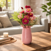 Kunstboeket Inge Dordrecht 35 cm roze