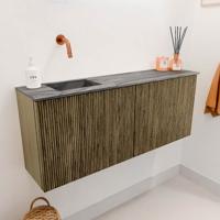 Toiletmeubel Mondiaz Joya Dlux | 100 cm | Meubelkleur Dusk | Faye wastafel Sombra Wasbak Links | Zonder kraangat(en)