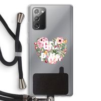 GRL PWR Flower: Samsung Galaxy Note 20 / Note 20 5G Transparant Hoesje met koord