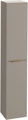 Saqu Lima hoge kast met messing greep 35x32x180cm mat greige