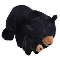 Pluche knuffel dieren familie zwarte beren 36 cm   -