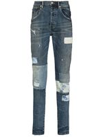 Purple Brand jean slim à design patchwork - Bleu - thumbnail