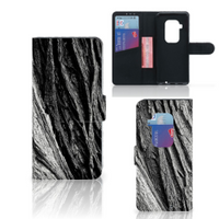 Book Style Case Motorola One Zoom Boomschors Grijs - thumbnail