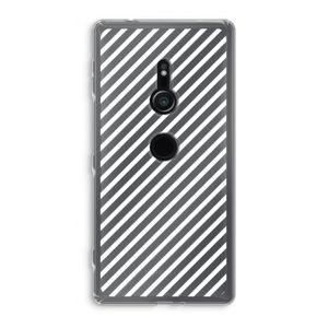Strepen zwart-wit: Sony Xperia XZ2 Transparant Hoesje