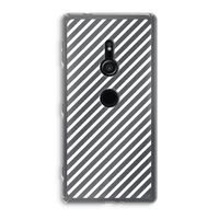 Strepen zwart-wit: Sony Xperia XZ2 Transparant Hoesje Strepen zwart-wit: Sony Xperia XZ2 Transparant Hoesje