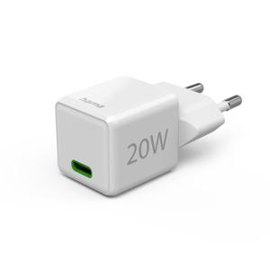 Hama Snellader USB-C PD/Qualcomm® Super-Mini-Charger 20 W Wit