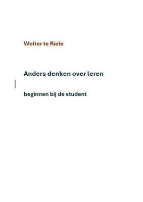 Anders denken over leren (Paperback)