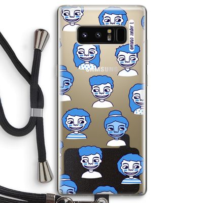 Gezichtjes: Samsung Galaxy Note 8 Transparant Hoesje met koord