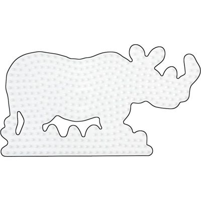Strijkkralenbordje - Neushoorn