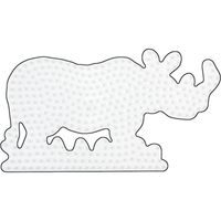 Strijkkralenbordje - Neushoorn