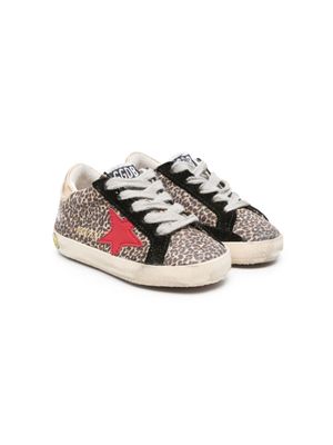 Golden Goose Kids baskets Super Star à imprimé léopard - Noir
