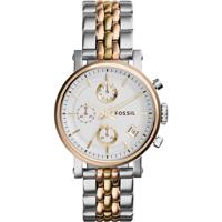 Fossil Dames ES3840 &apos;Original Boyfriend&apos; chronograaf tweekleurig roestvrijstalen horloge