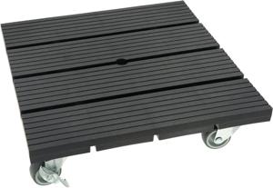 Cti Plantenroller - Plantentrolley - Voor binnen en buiten - draagvermogen tot 80 kg - Antraciet - 30x30cm