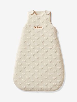 Personaliseerbare trappelzak jacquard beige