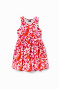 Jurk met bloemenprint - RED - 7/8