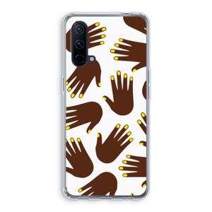 Hands dark: OnePlus Nord CE 5G Transparant Hoesje