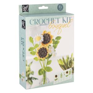Creative Craft Group Haakpakket bloemen boeket 6 zonnebloemen